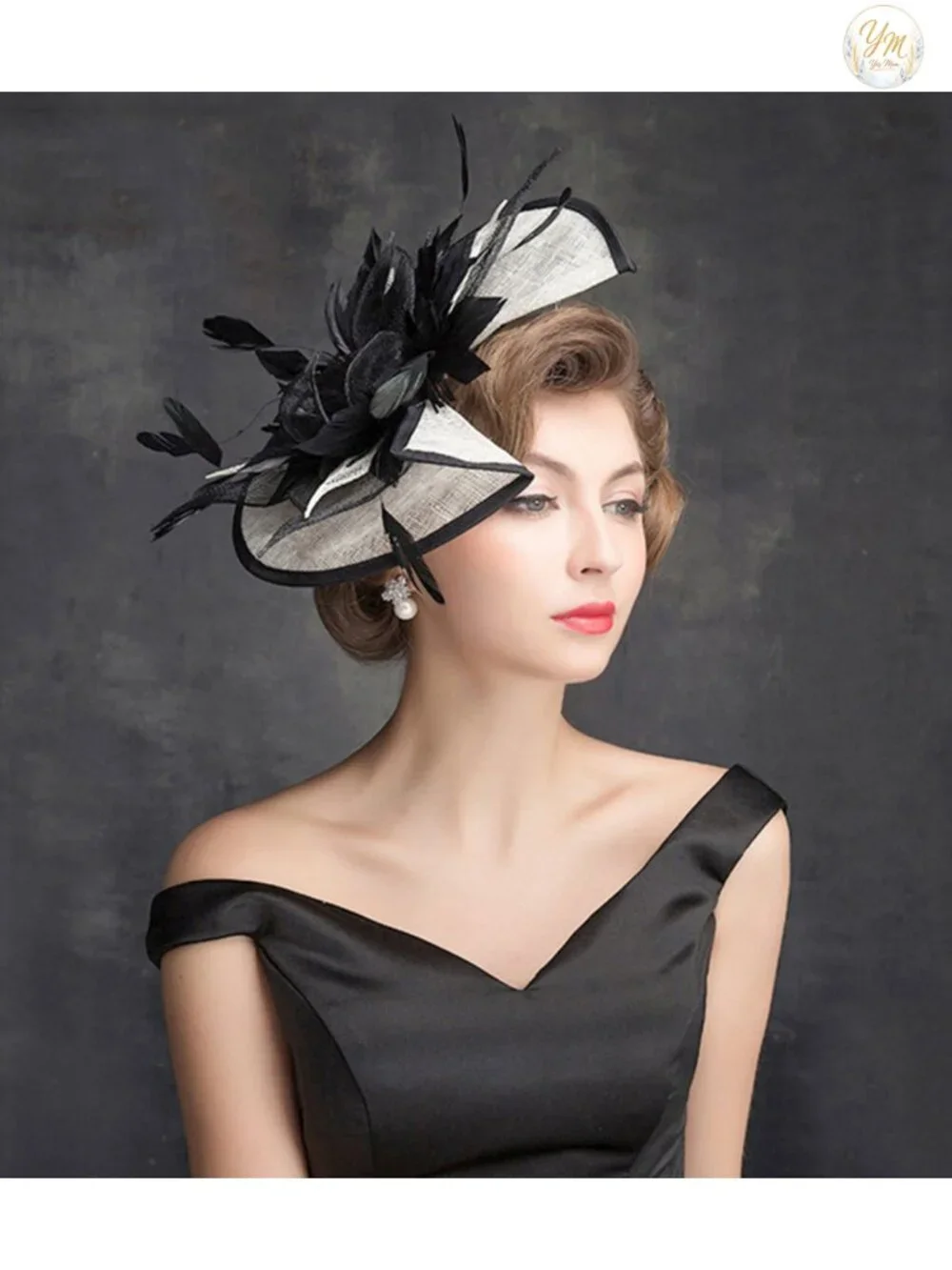 Sinamay Fascinator Hat Floral Feather Derby Ladies Wedding Tea Party Headband